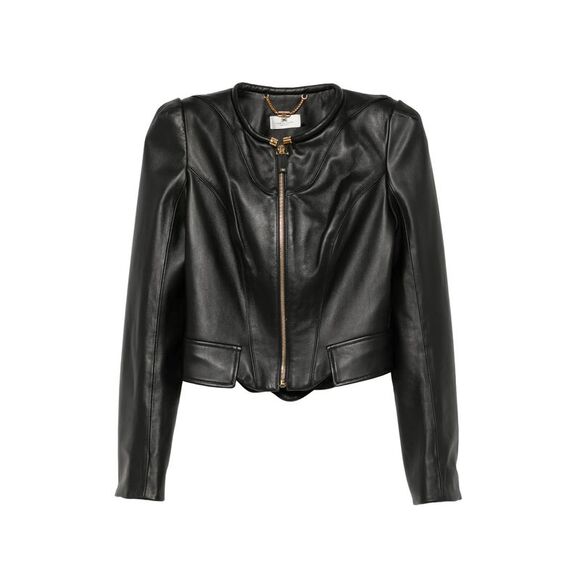 Elisabetta Franchi Handbags - Elisabetta Franchi Black Jackets - Leather Jackets Women